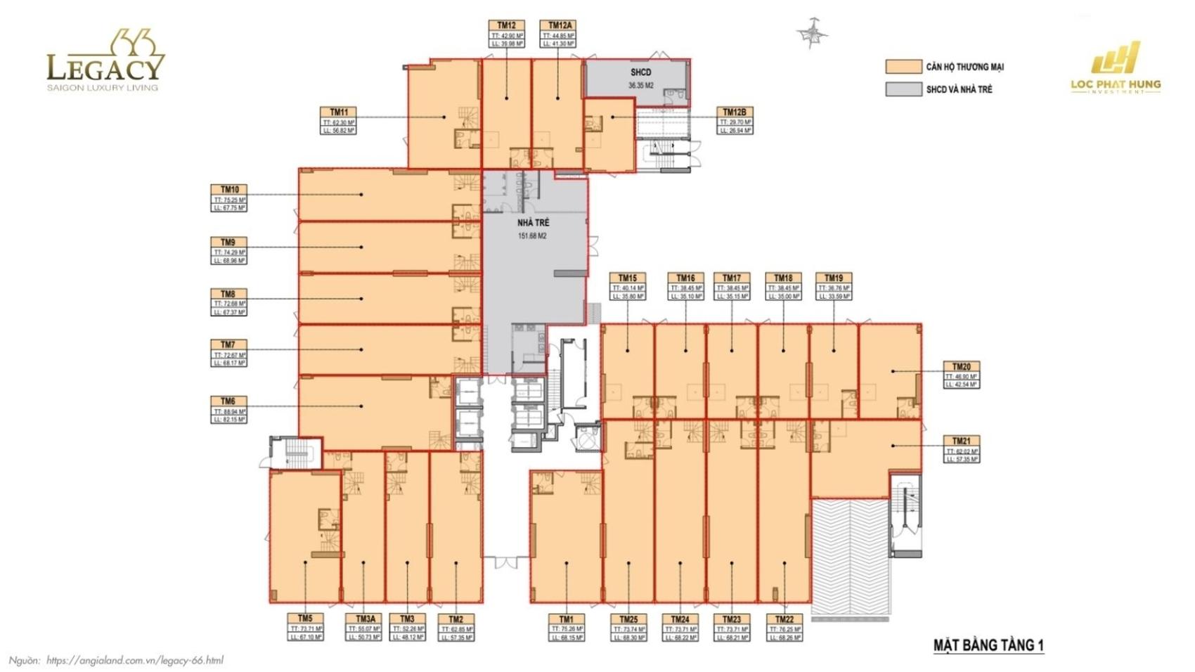 Mặt bằng & thiết kế Legacy 66