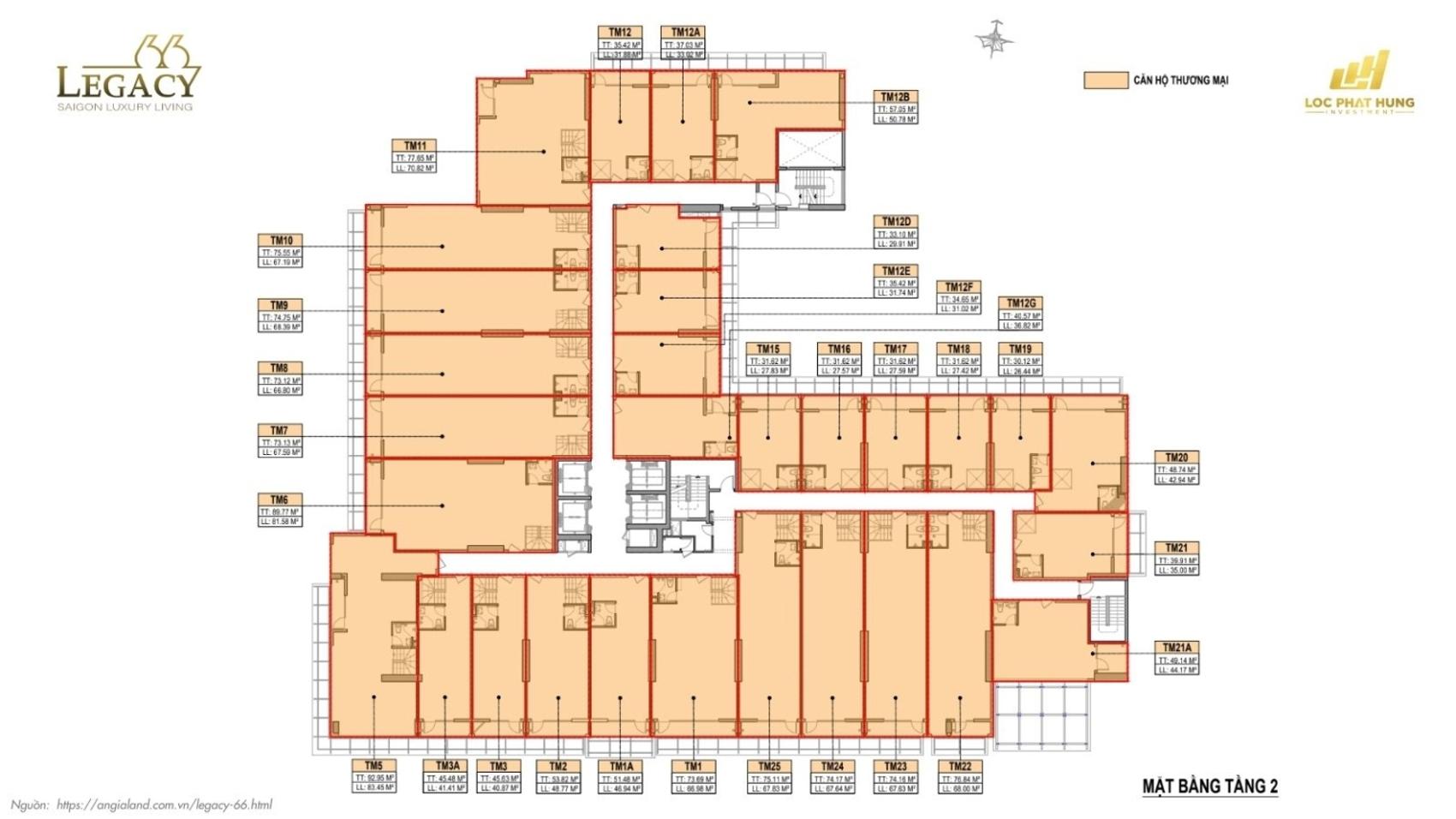 Mặt bằng & thiết kế Legacy 66