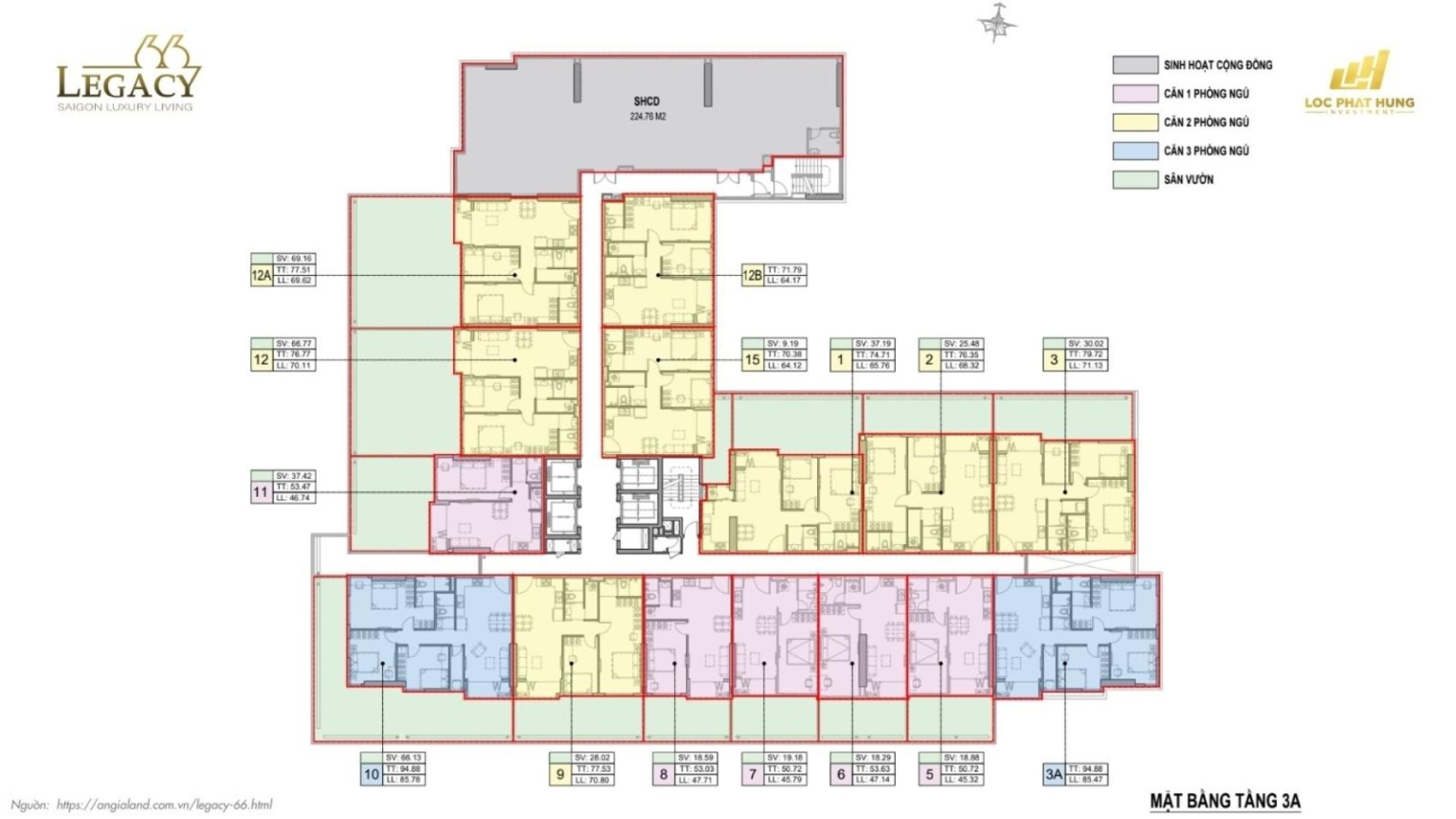 Mặt bằng & thiết kế Legacy 66