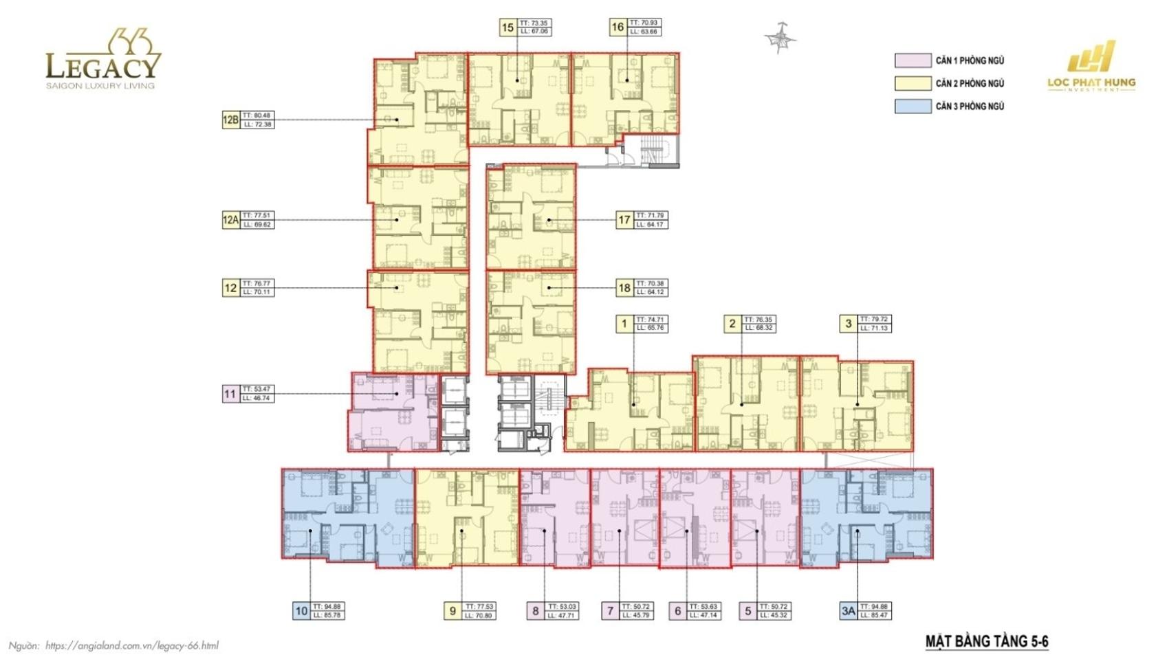 Mặt bằng & thiết kế Legacy 66