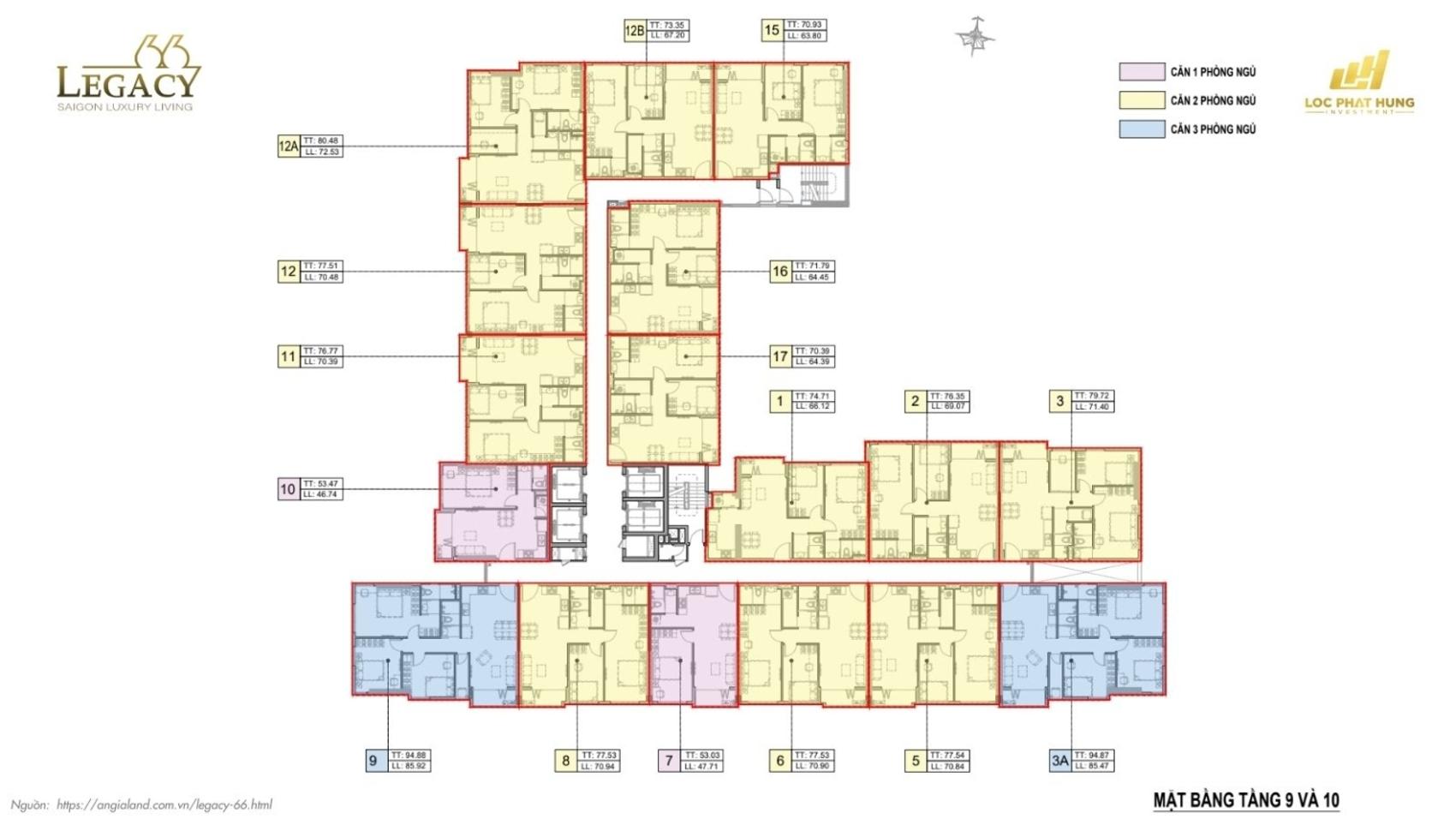 Mặt bằng & thiết kế Legacy 66