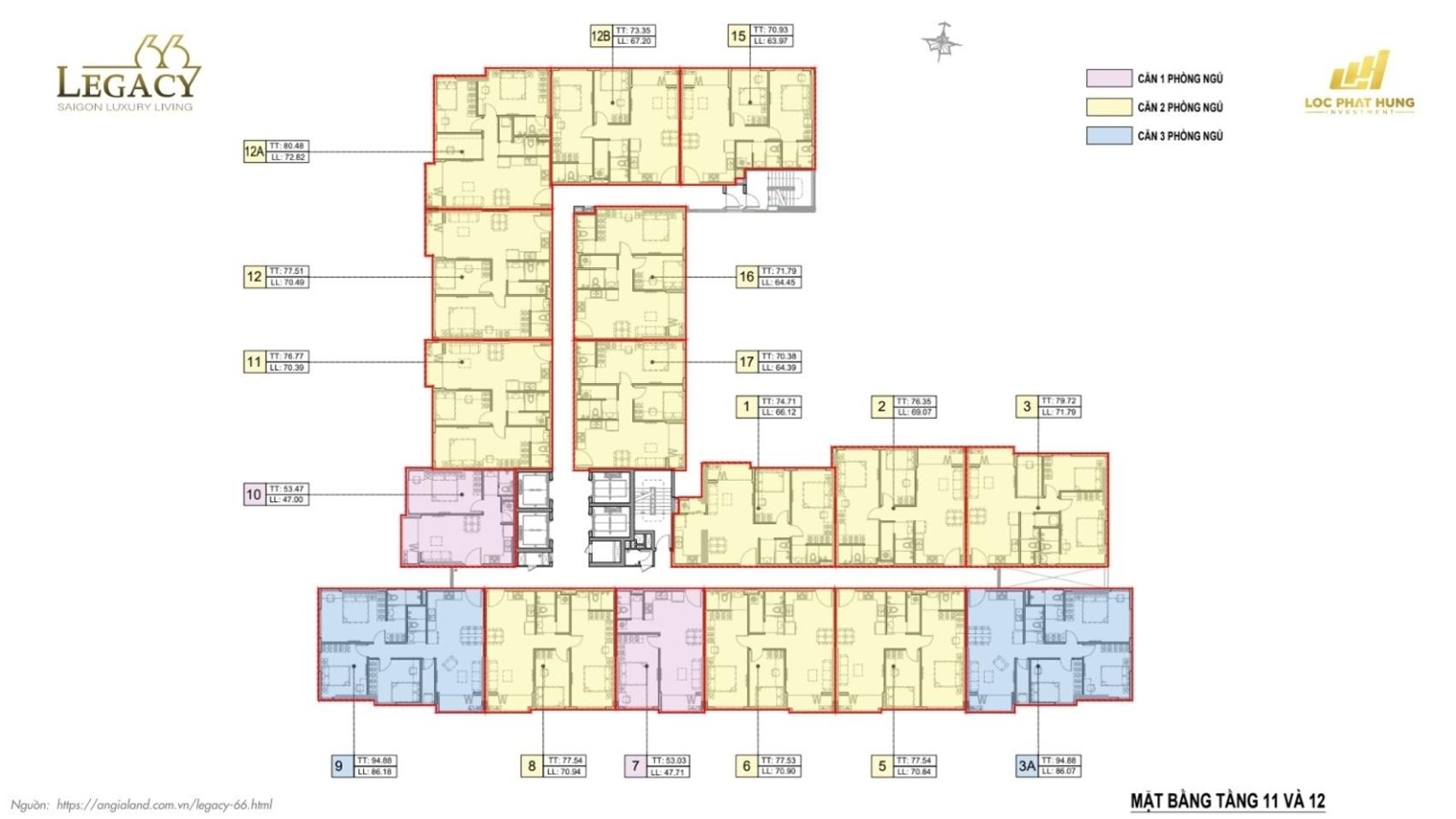 Mặt bằng & thiết kế Legacy 66
