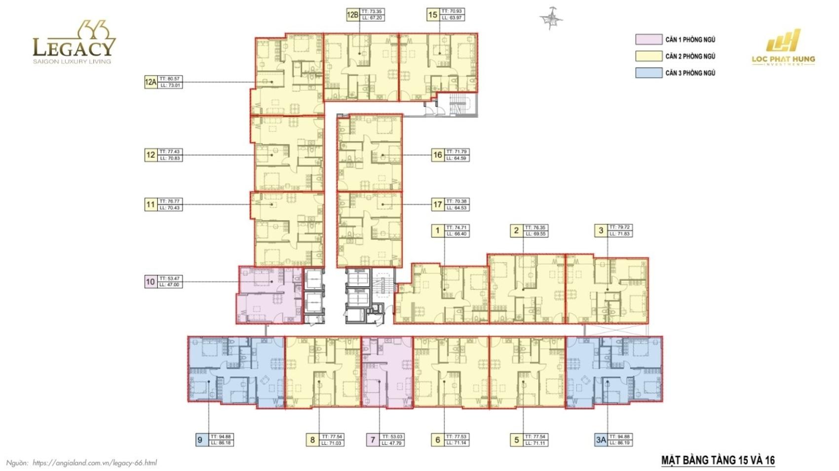 Mặt bằng & thiết kế Legacy 66