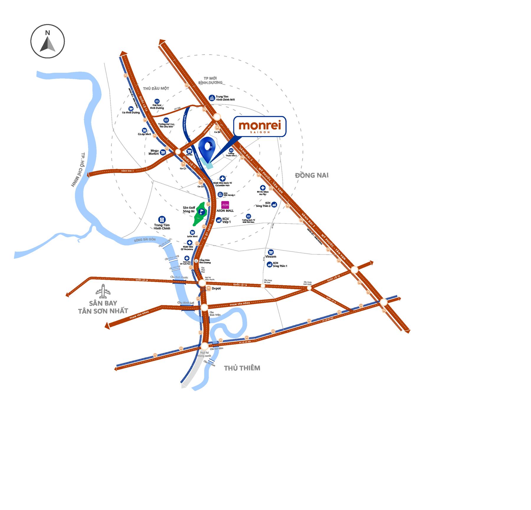 Vị trí Monrei Saigon