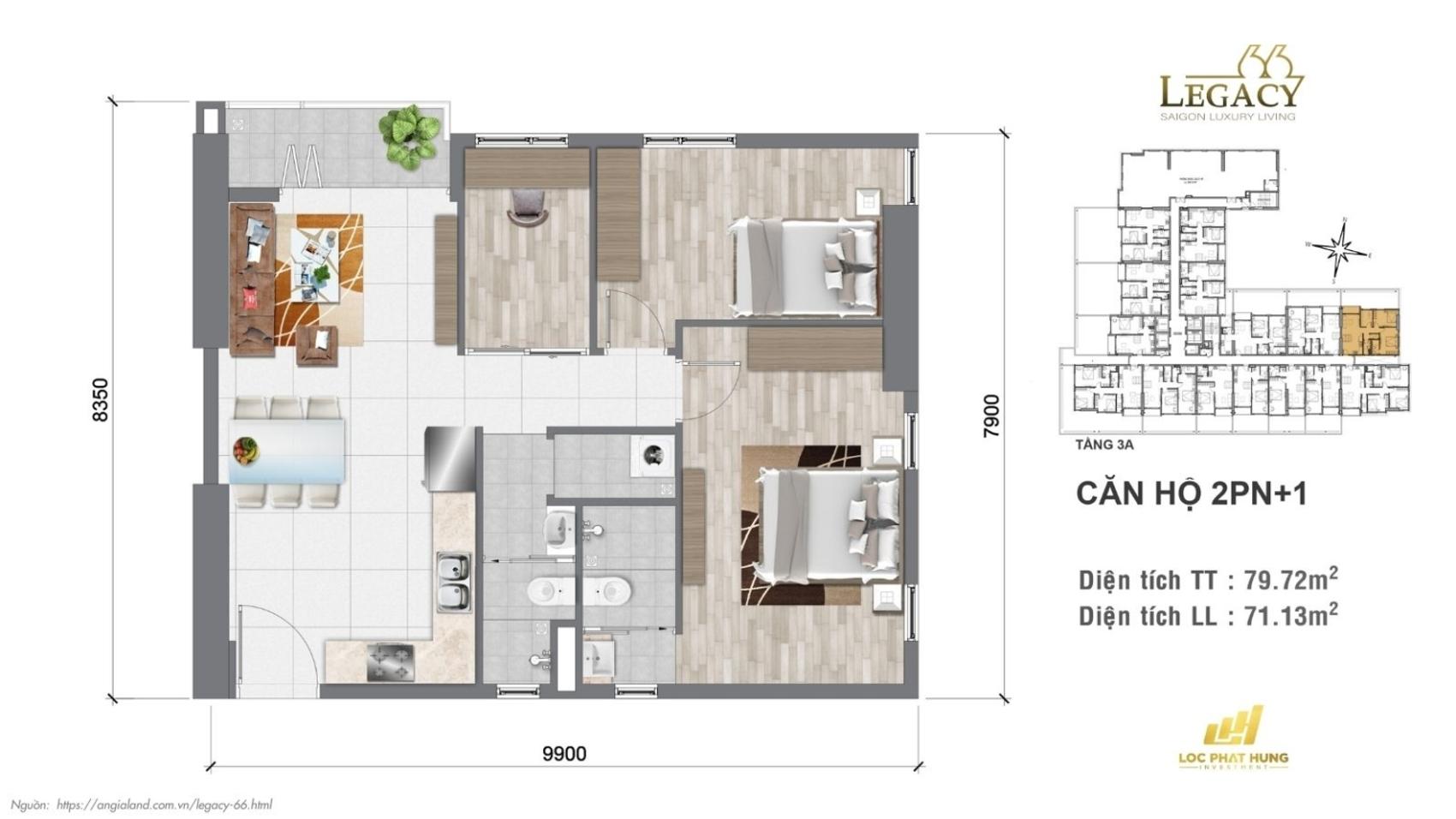 Mặt bằng & thiết kế Legacy 66