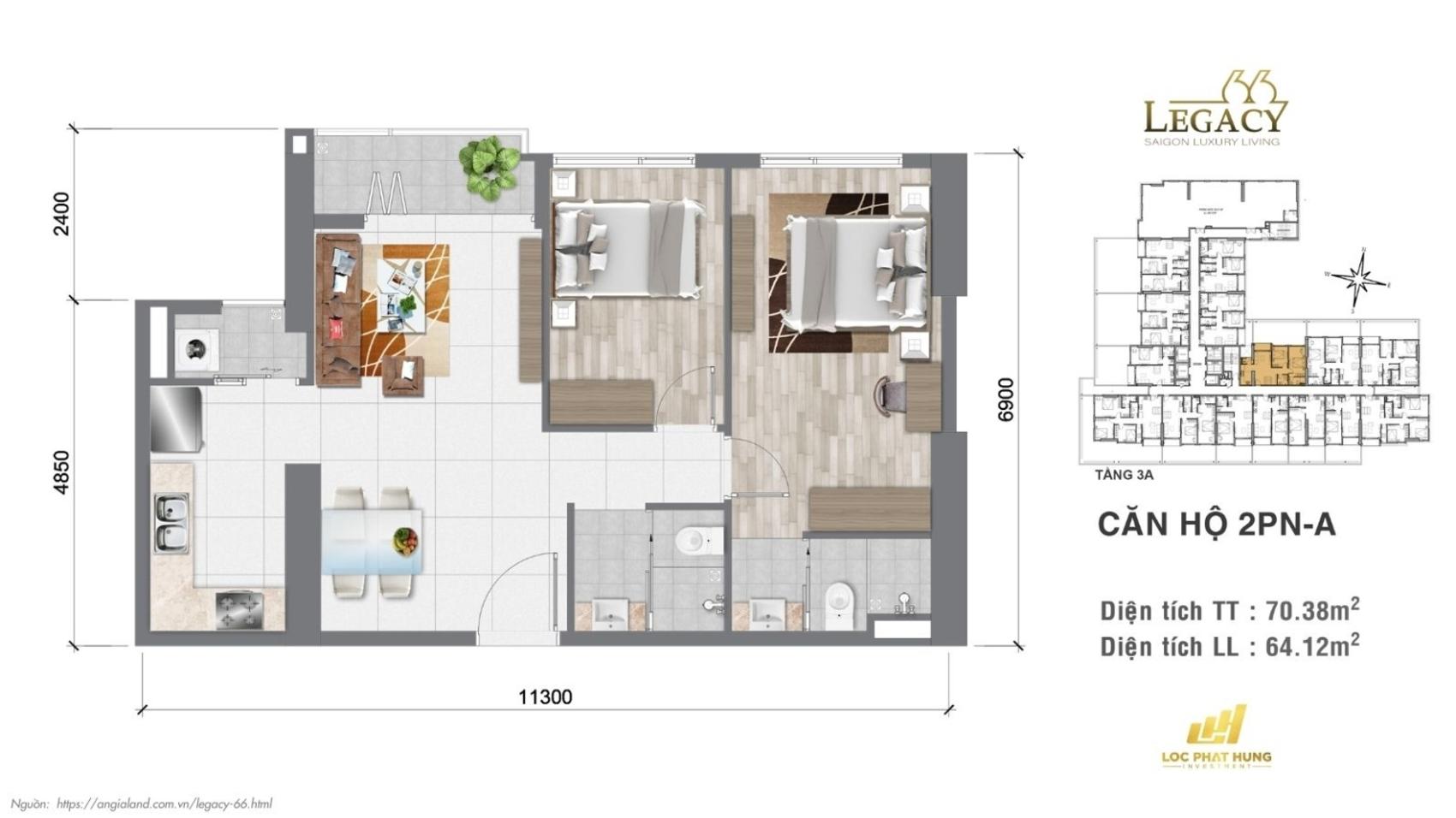 Mặt bằng & thiết kế Legacy 66