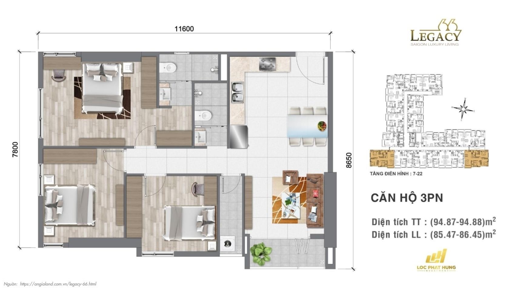 Mặt bằng & thiết kế Legacy 66