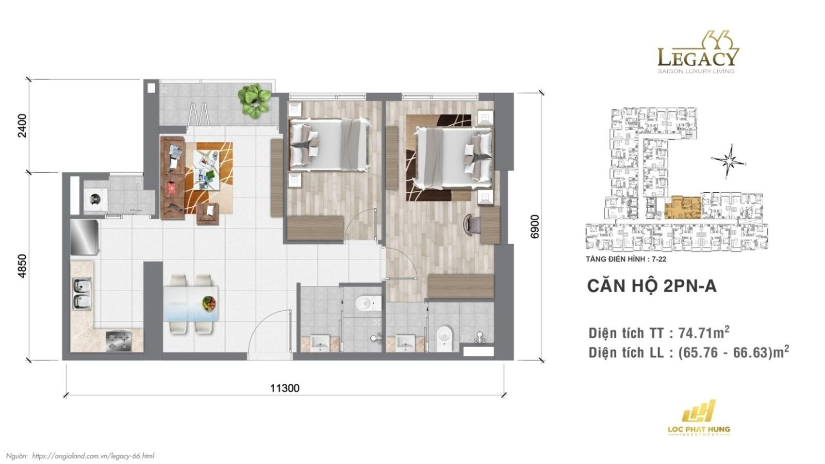 Mặt bằng & thiết kế Legacy 66