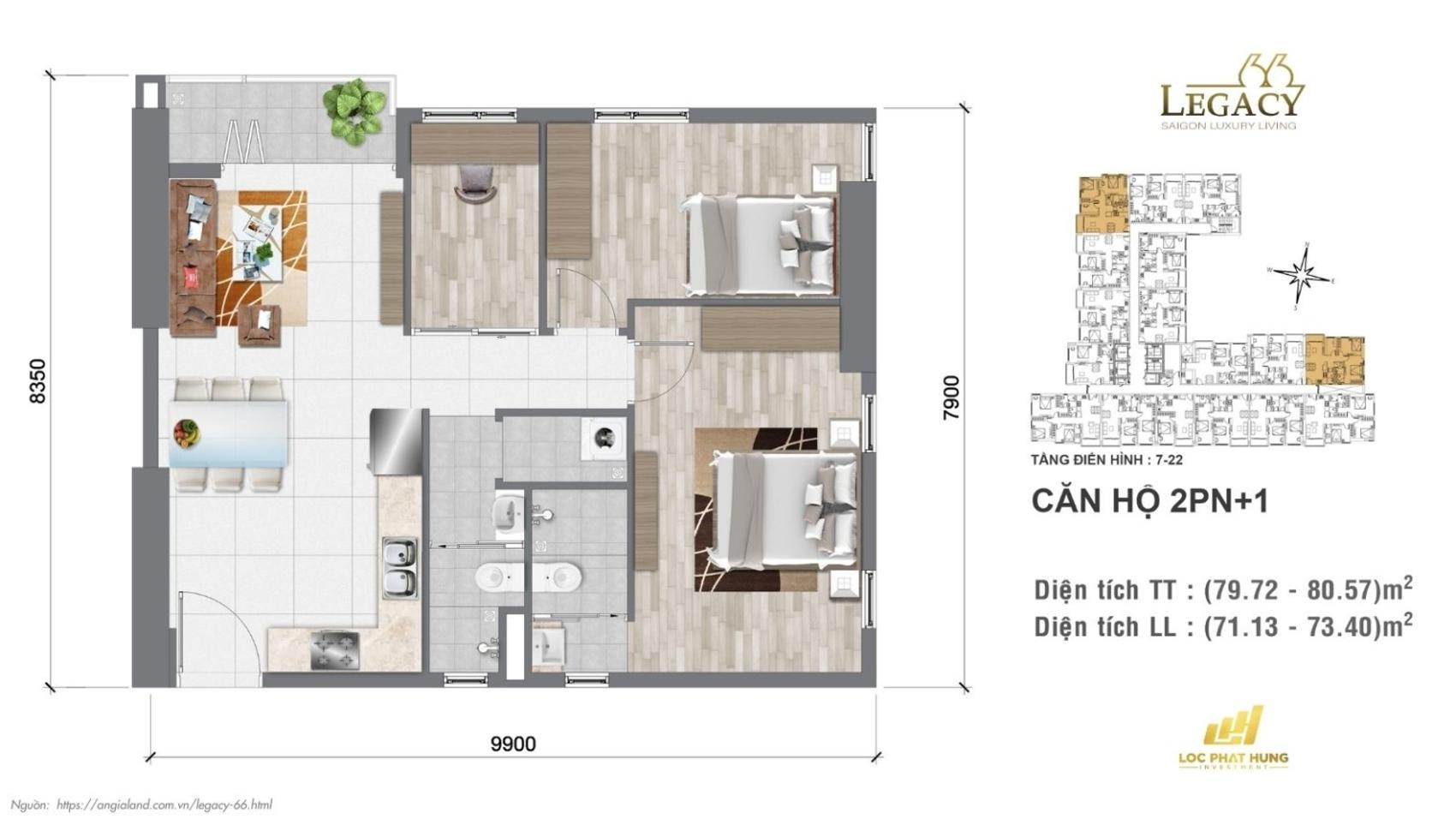 Mặt bằng & thiết kế Legacy 66