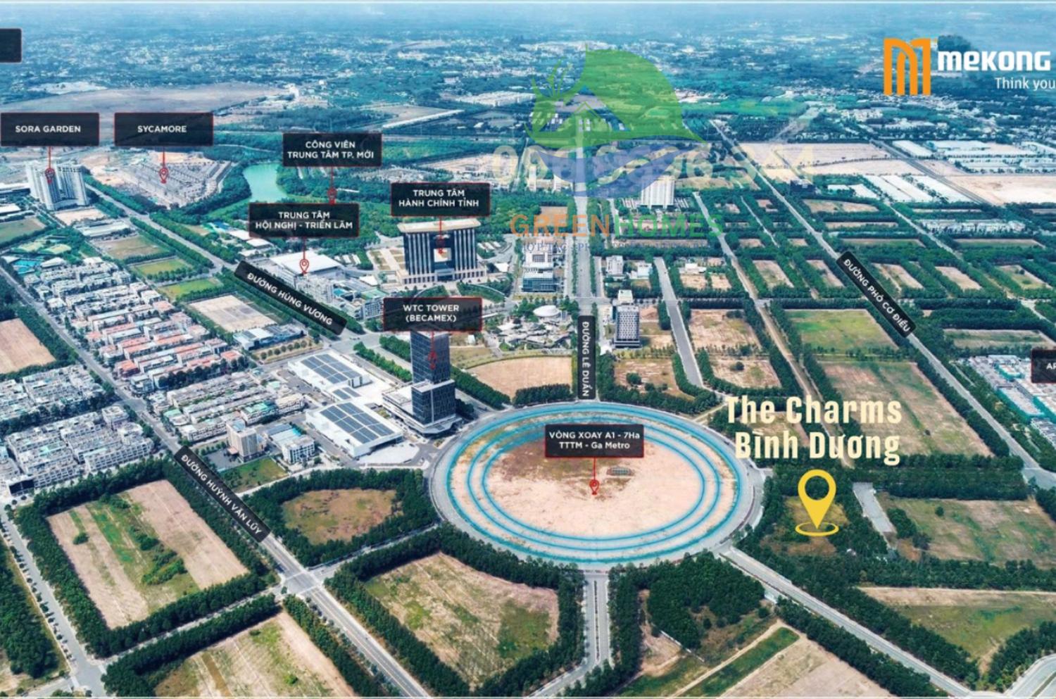 Vị trí dự án Nam Mekong Grand Plaza