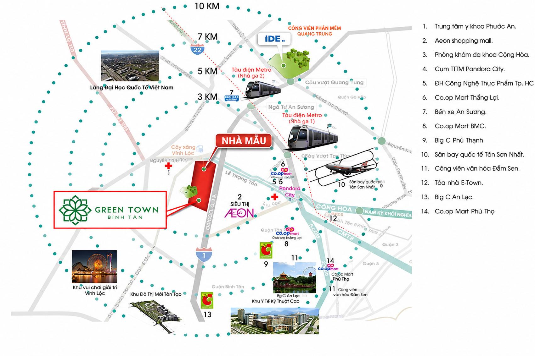 Vị trí Solena Green Town Bình Tân