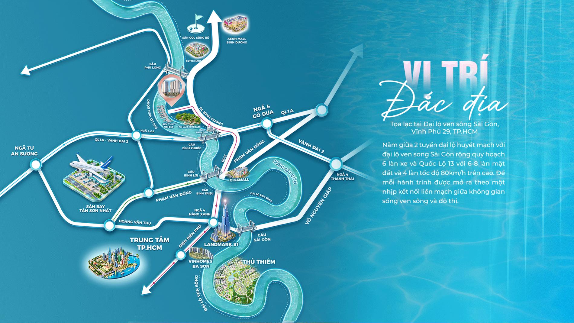 Dự án Vị trí chiến lược dự án Serena Riverside