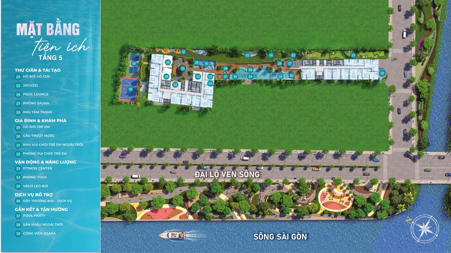Dự án Mặt bằng dự án Serena Riverside