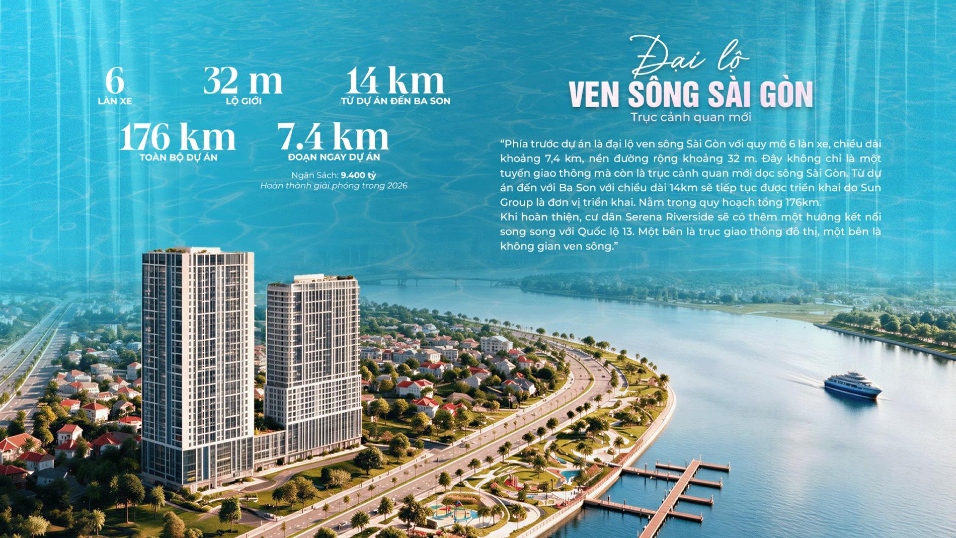 Dự án Vị trí chiến lược dự án Serena Riverside