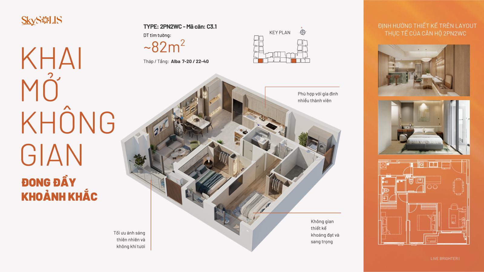 Dự án Mặt bằng & thiết kế căn hộ Skysolis