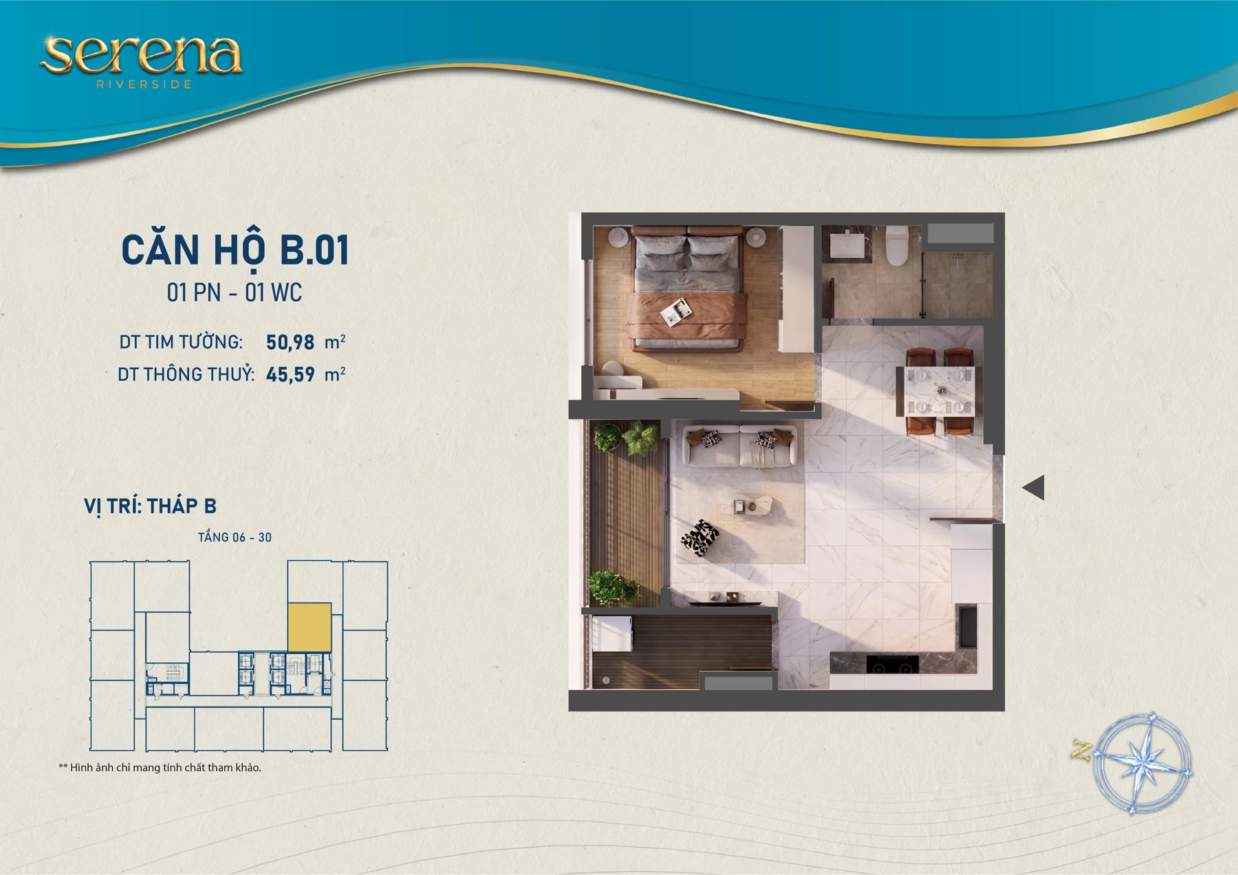 Dự án Thiết kế loại hình căn hộ Serena Riverside