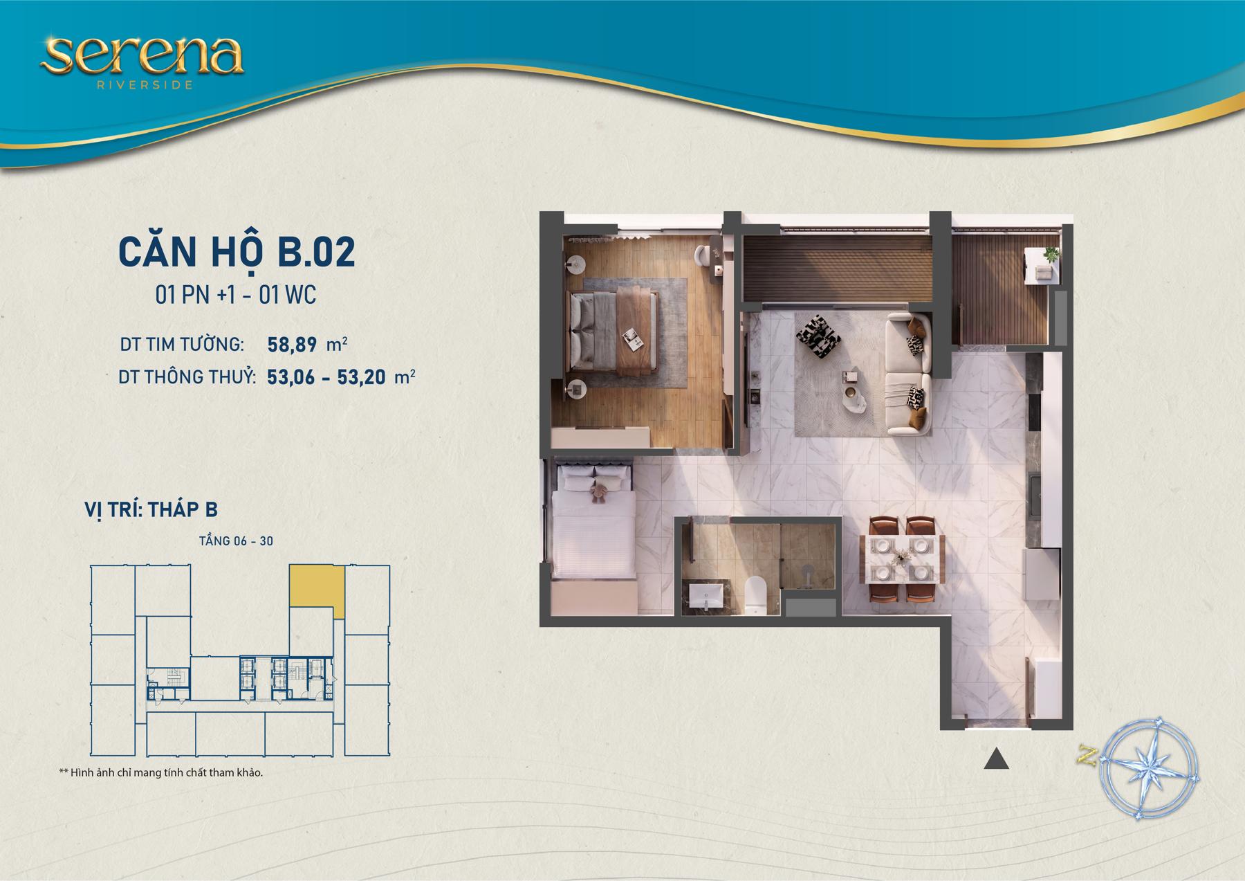 Dự án Thiết kế loại hình căn hộ Serena Riverside