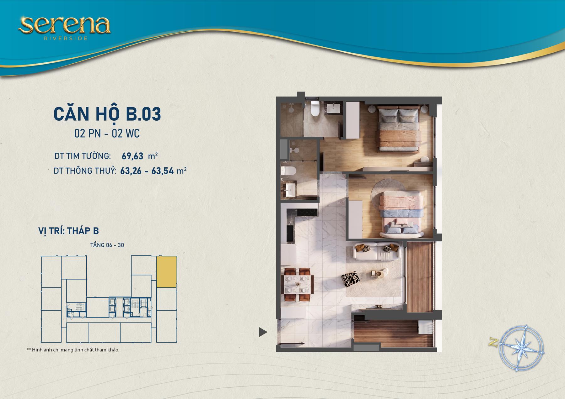 Dự án Thiết kế loại hình căn hộ Serena Riverside