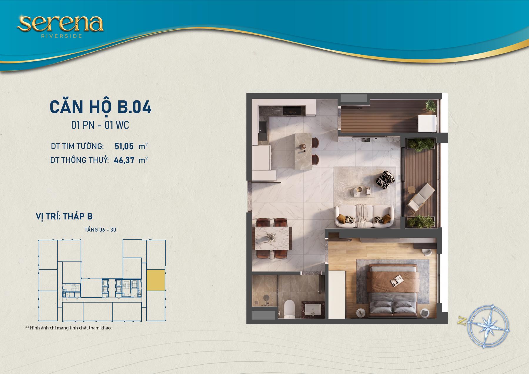 Dự án Thiết kế loại hình căn hộ Serena Riverside