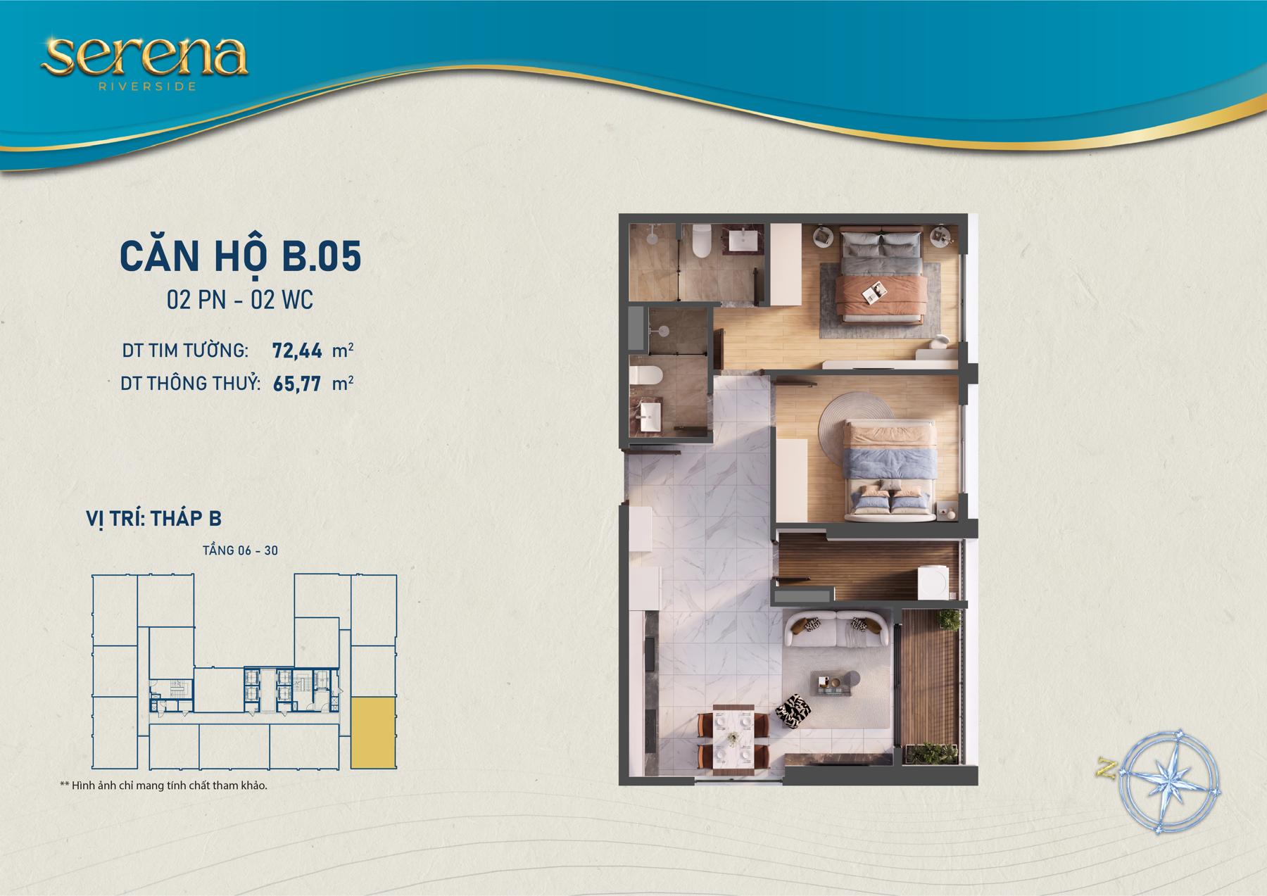 Dự án Thiết kế loại hình căn hộ Serena Riverside