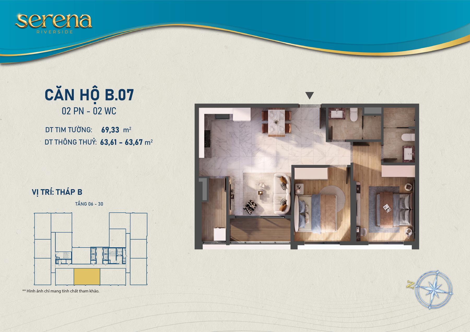 Dự án Thiết kế loại hình căn hộ Serena Riverside