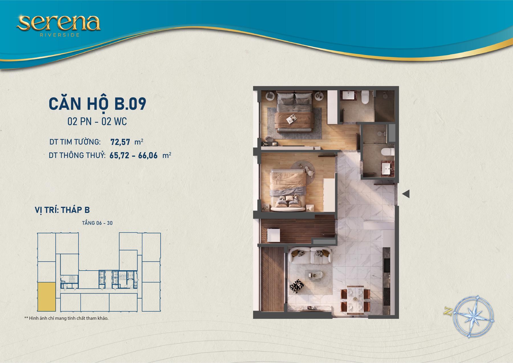 Dự án Thiết kế loại hình căn hộ Serena Riverside