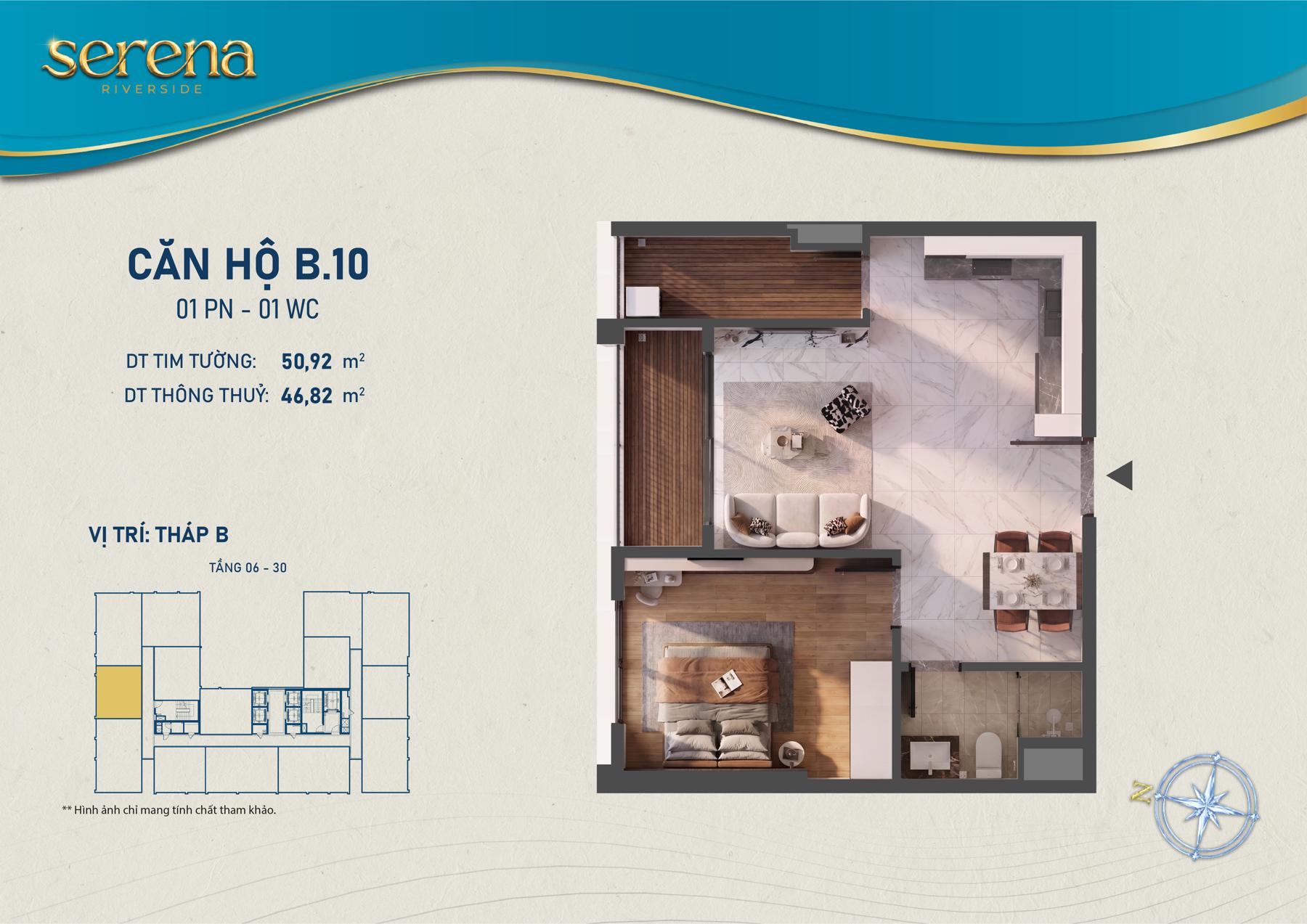 Dự án Thiết kế loại hình căn hộ Serena Riverside