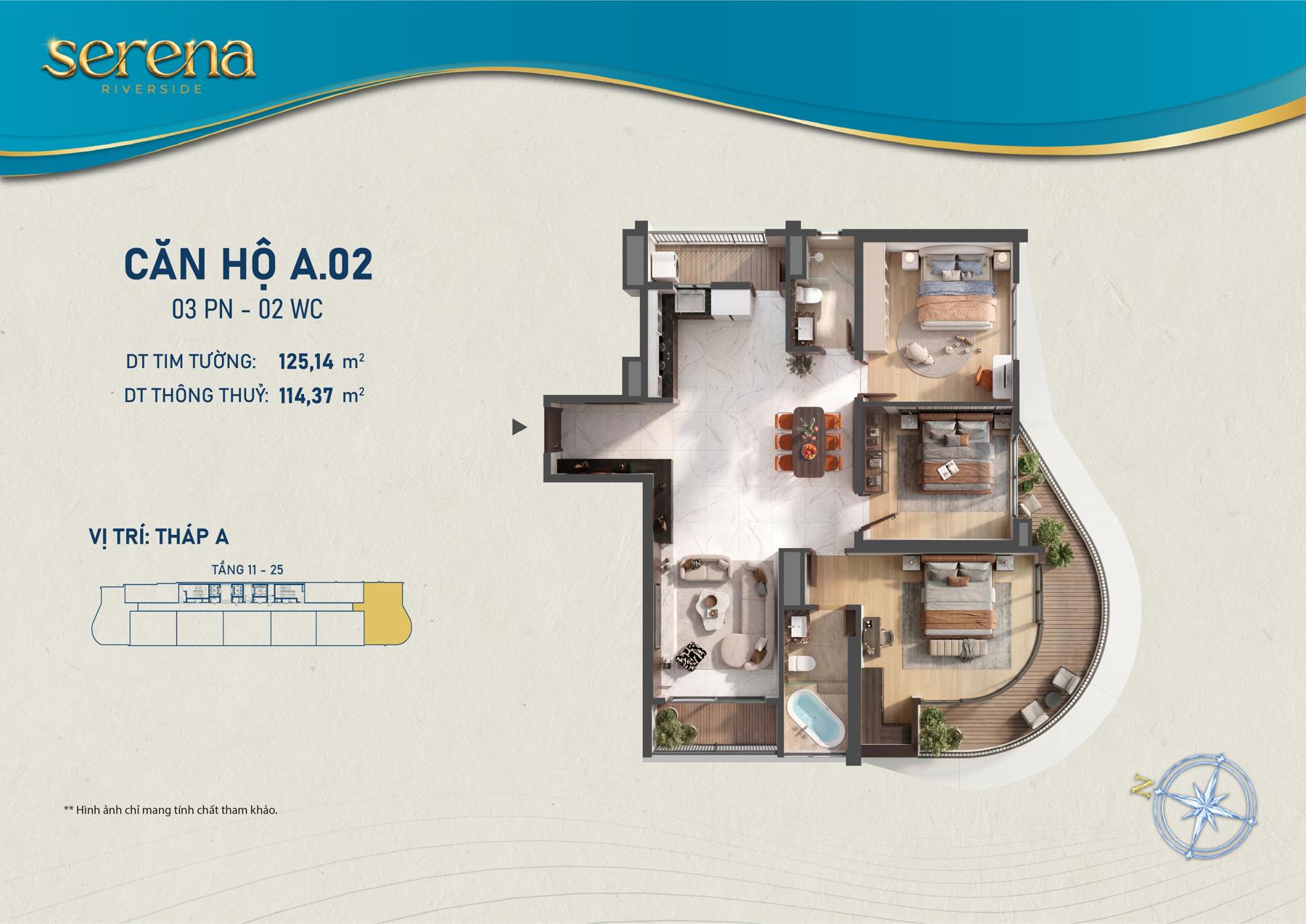Dự án Thiết kế loại hình căn hộ Serena Riverside