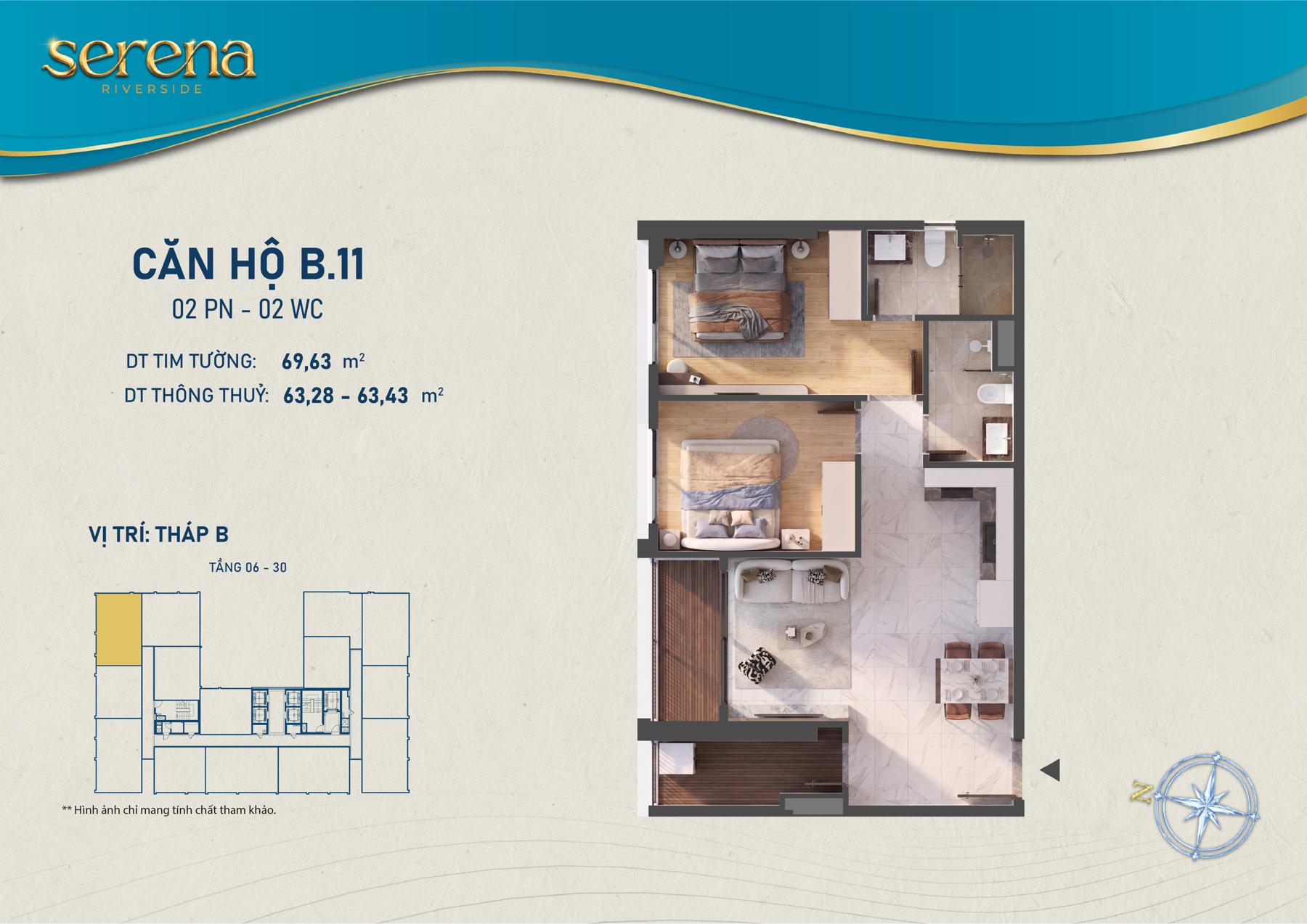 Dự án Thiết kế loại hình căn hộ Serena Riverside