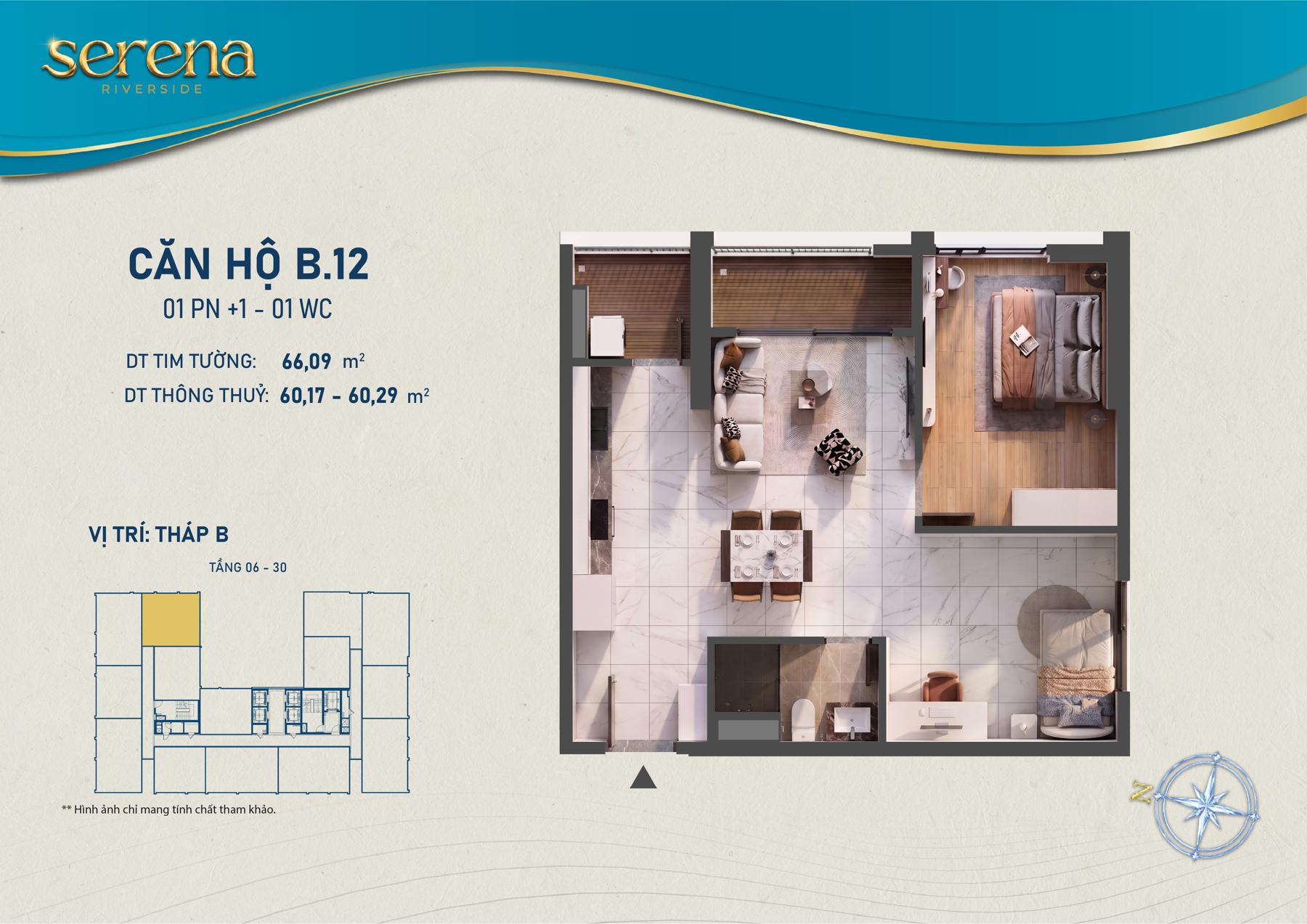 Dự án Thiết kế loại hình căn hộ Serena Riverside