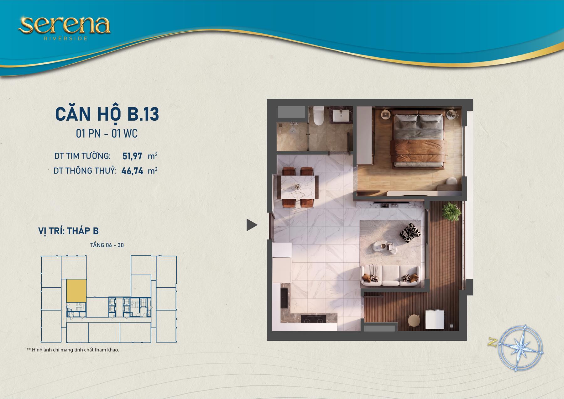 Dự án Thiết kế loại hình căn hộ Serena Riverside