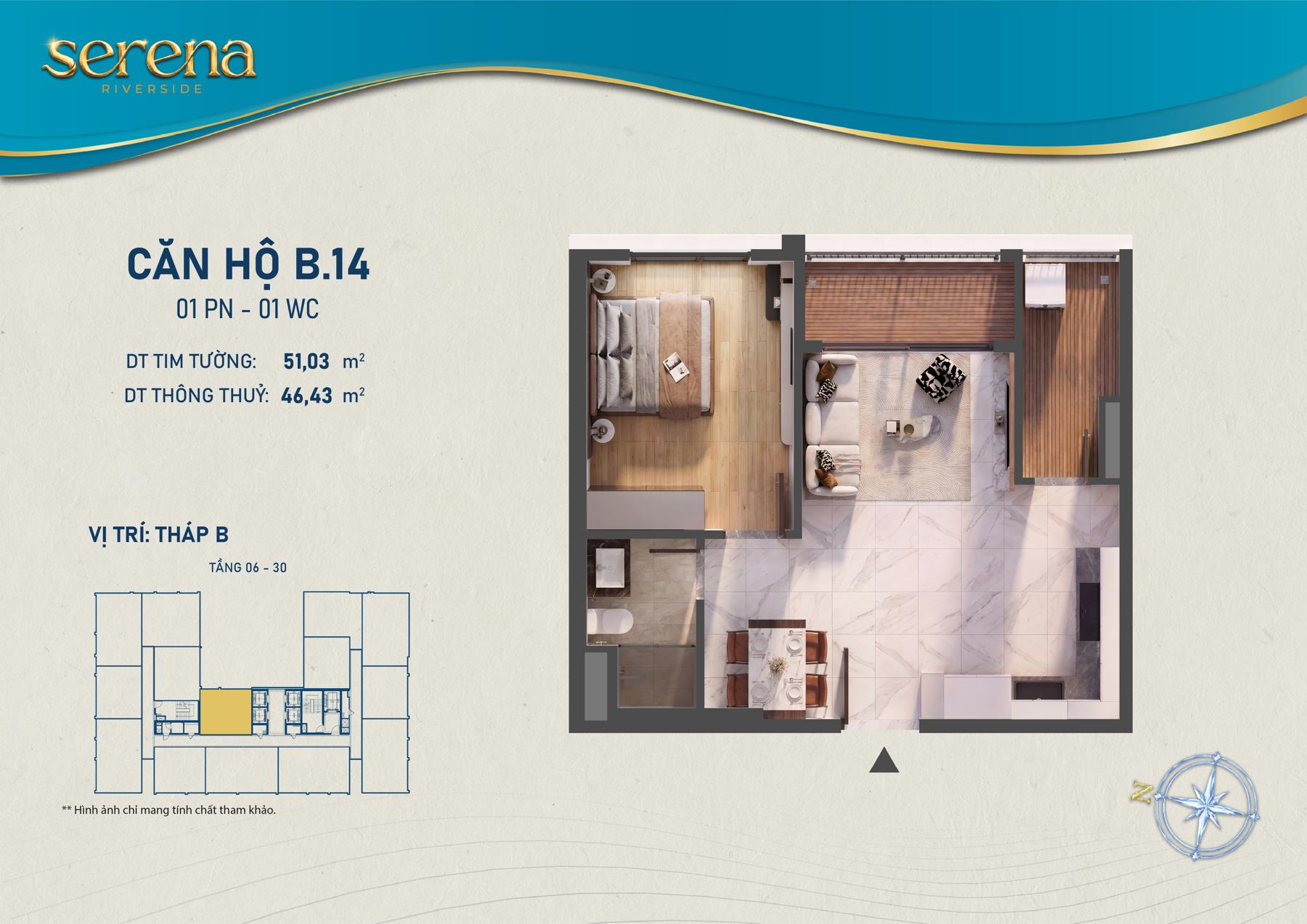 Dự án Thiết kế loại hình căn hộ Serena Riverside