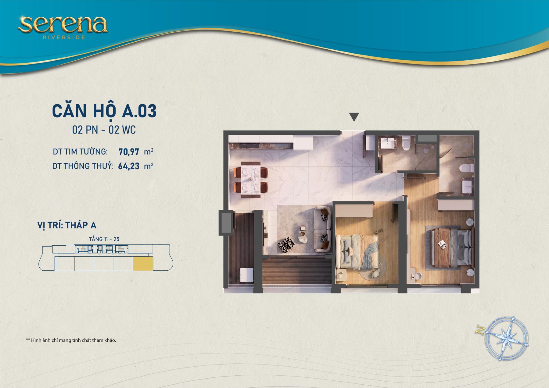 Dự án Thiết kế loại hình căn hộ Serena Riverside