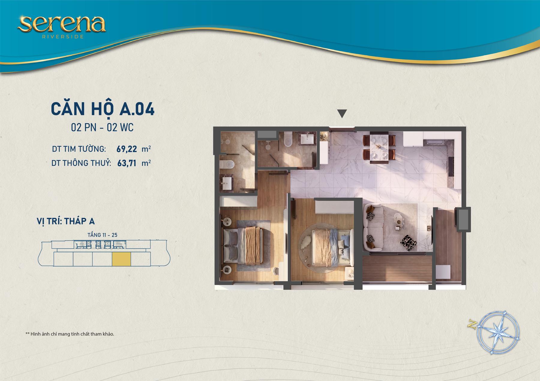 Dự án Thiết kế loại hình căn hộ Serena Riverside