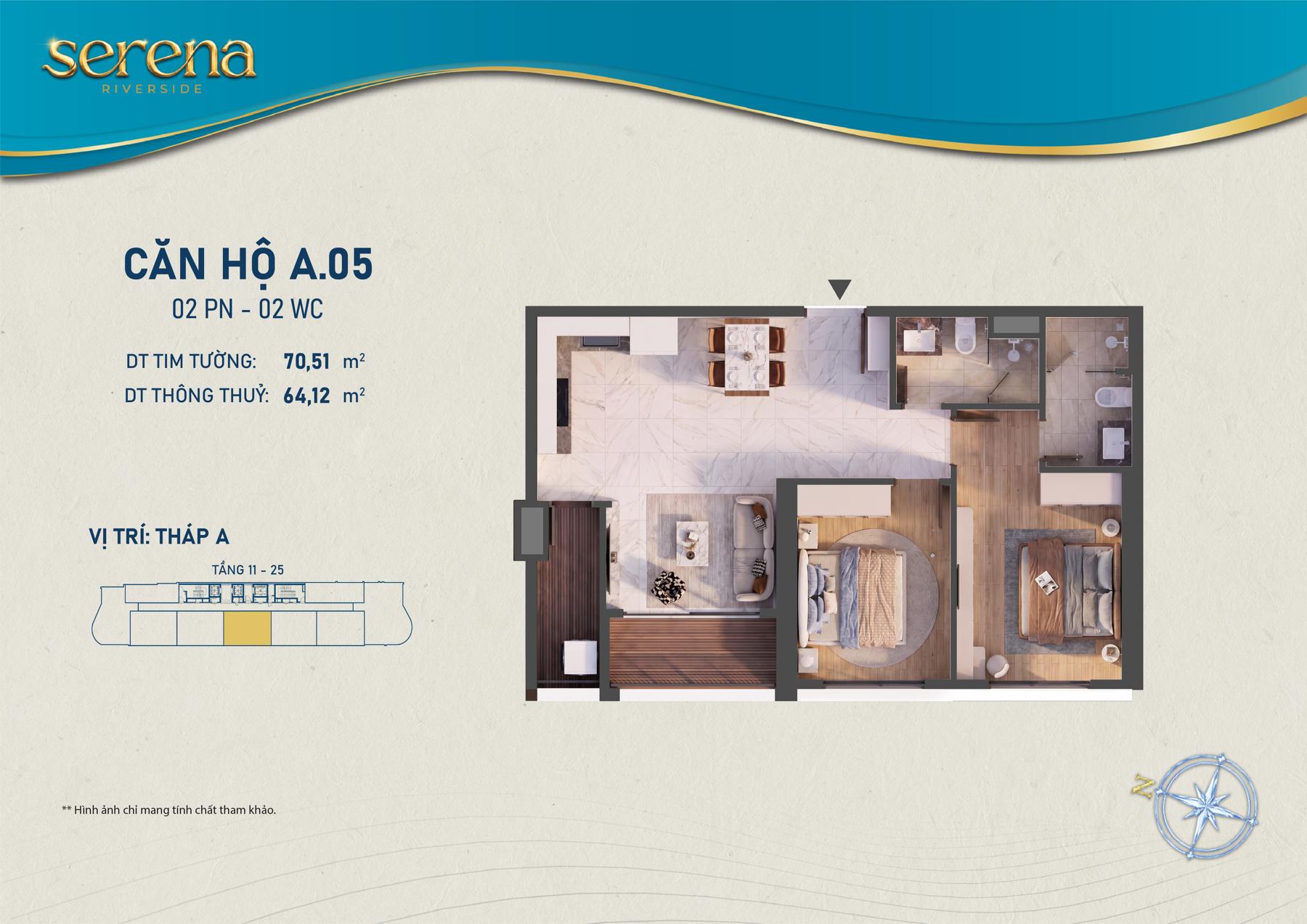 Dự án Thiết kế loại hình căn hộ Serena Riverside