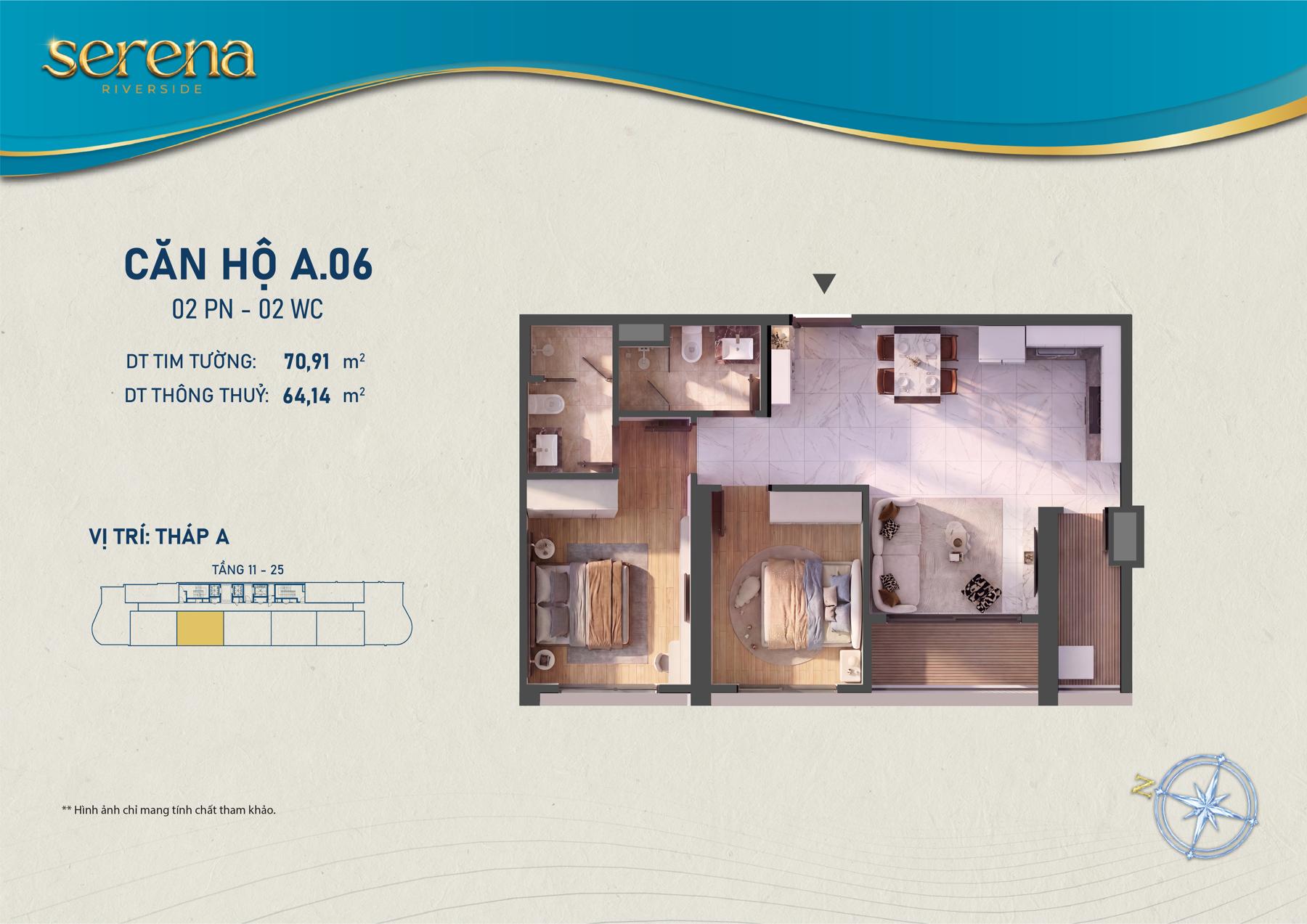 Dự án Thiết kế loại hình căn hộ Serena Riverside