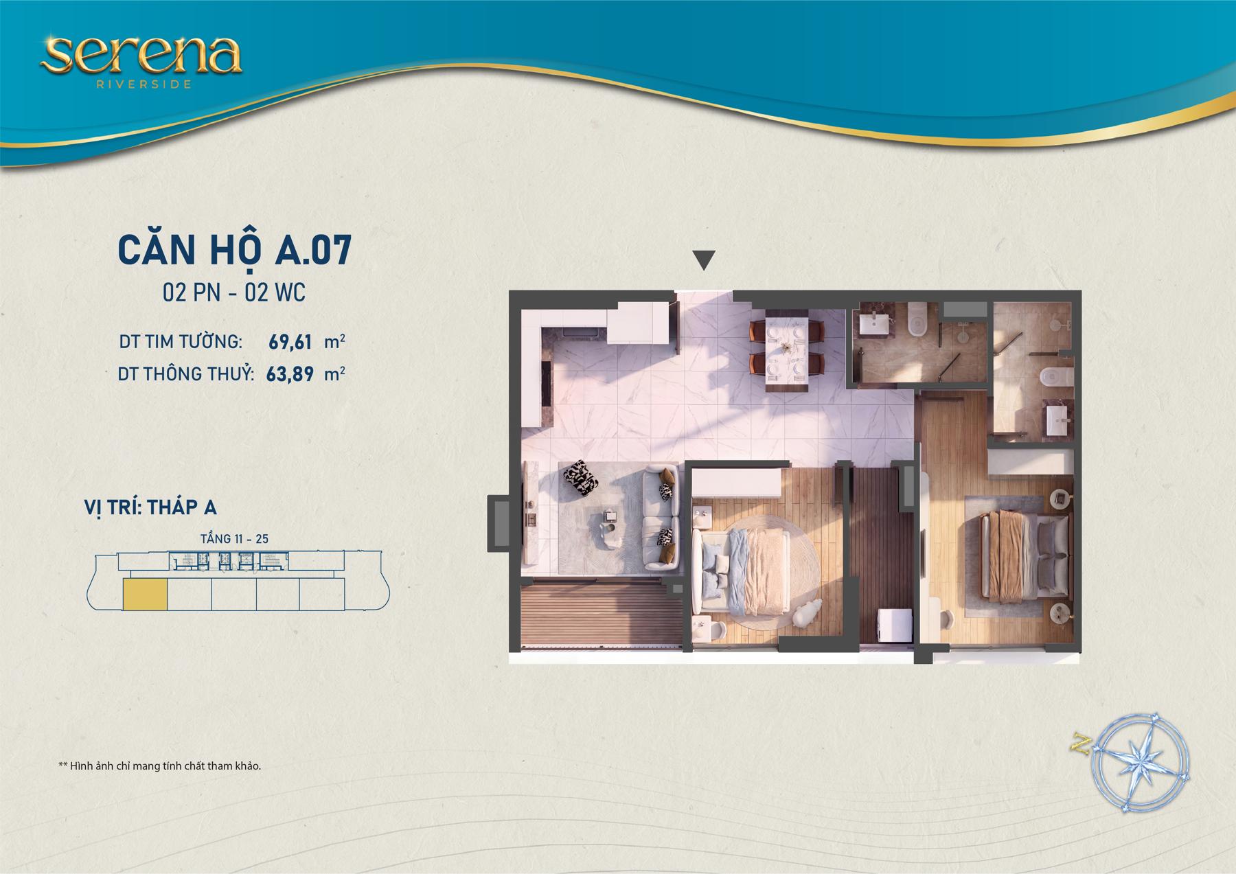 Dự án Thiết kế loại hình căn hộ Serena Riverside