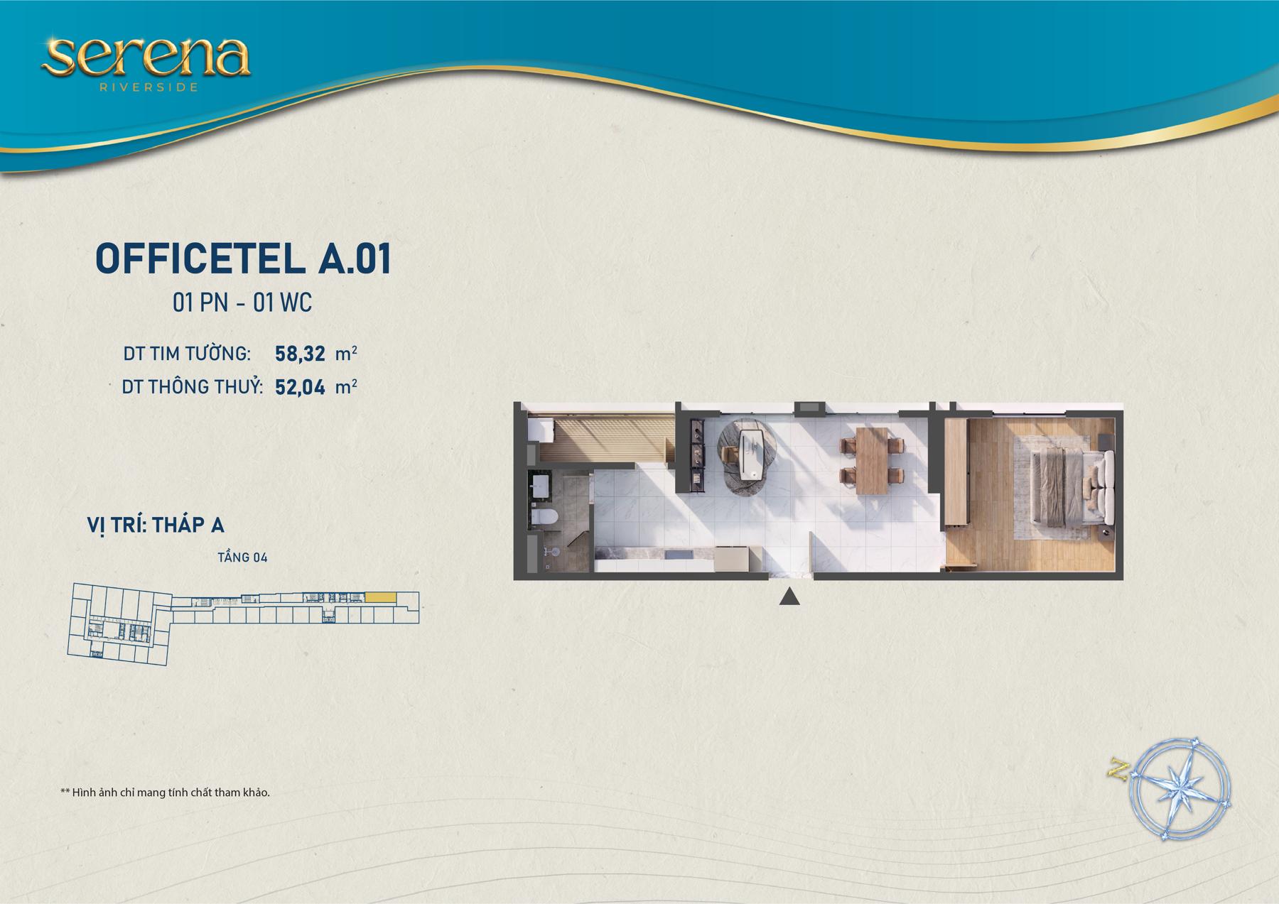 Dự án Thiết kế Officetel Serena Riverside