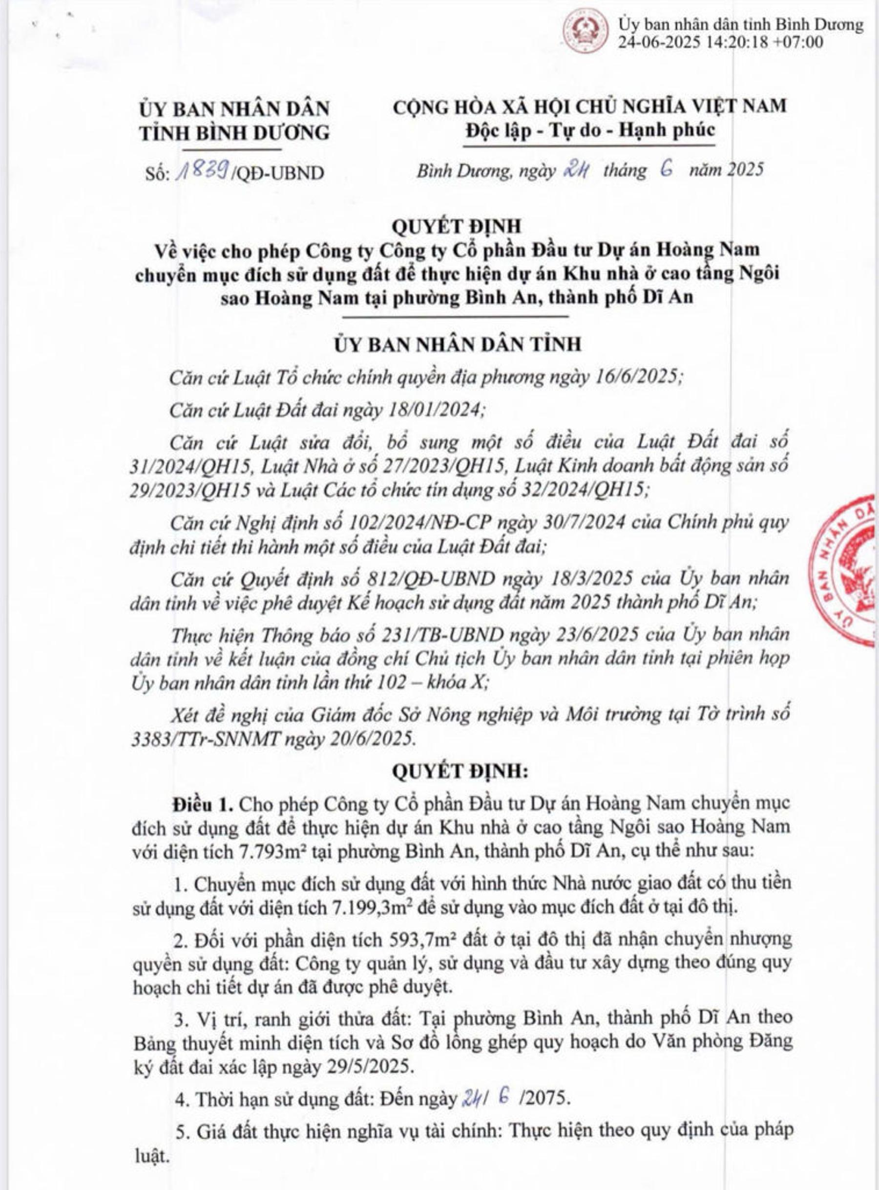 Dự án Pháp lý chuẩn Bcons Aria