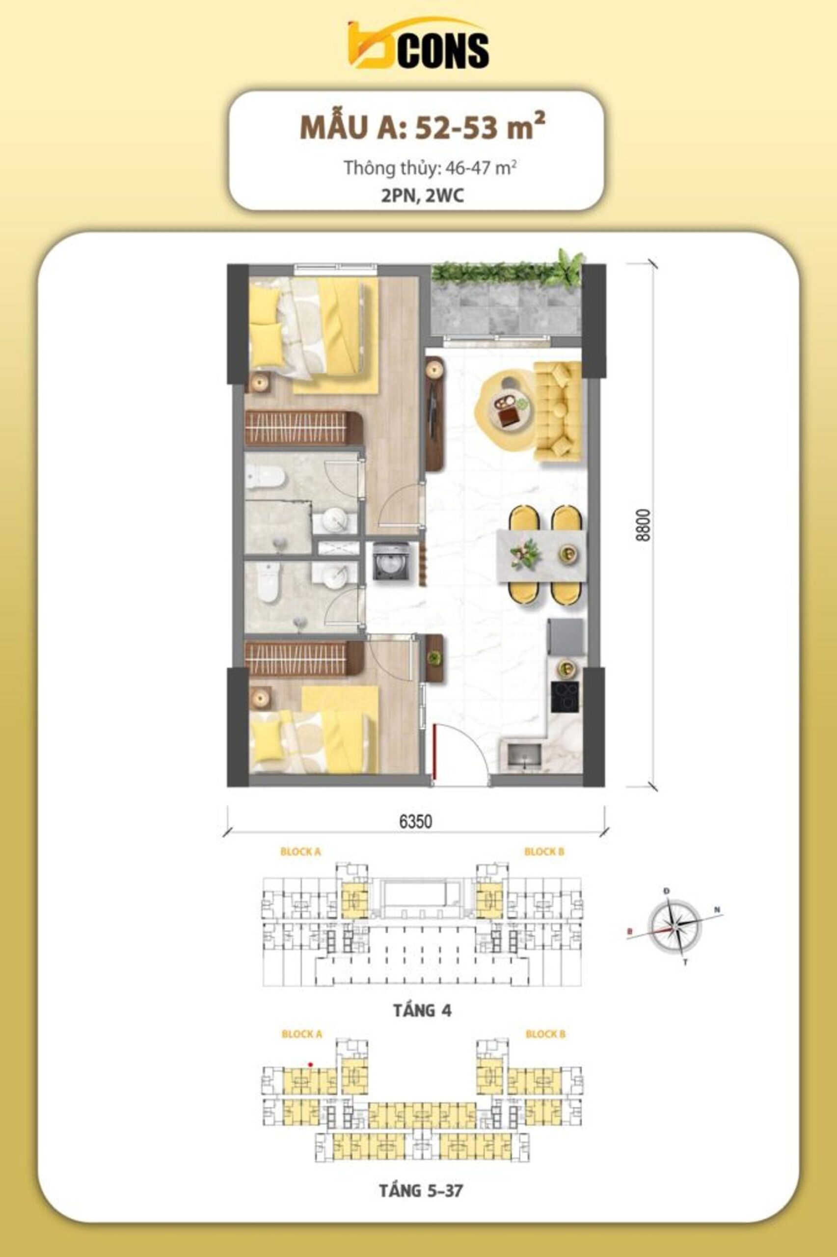 Dự án Mặt bằng & thiết kế Bcons Aria