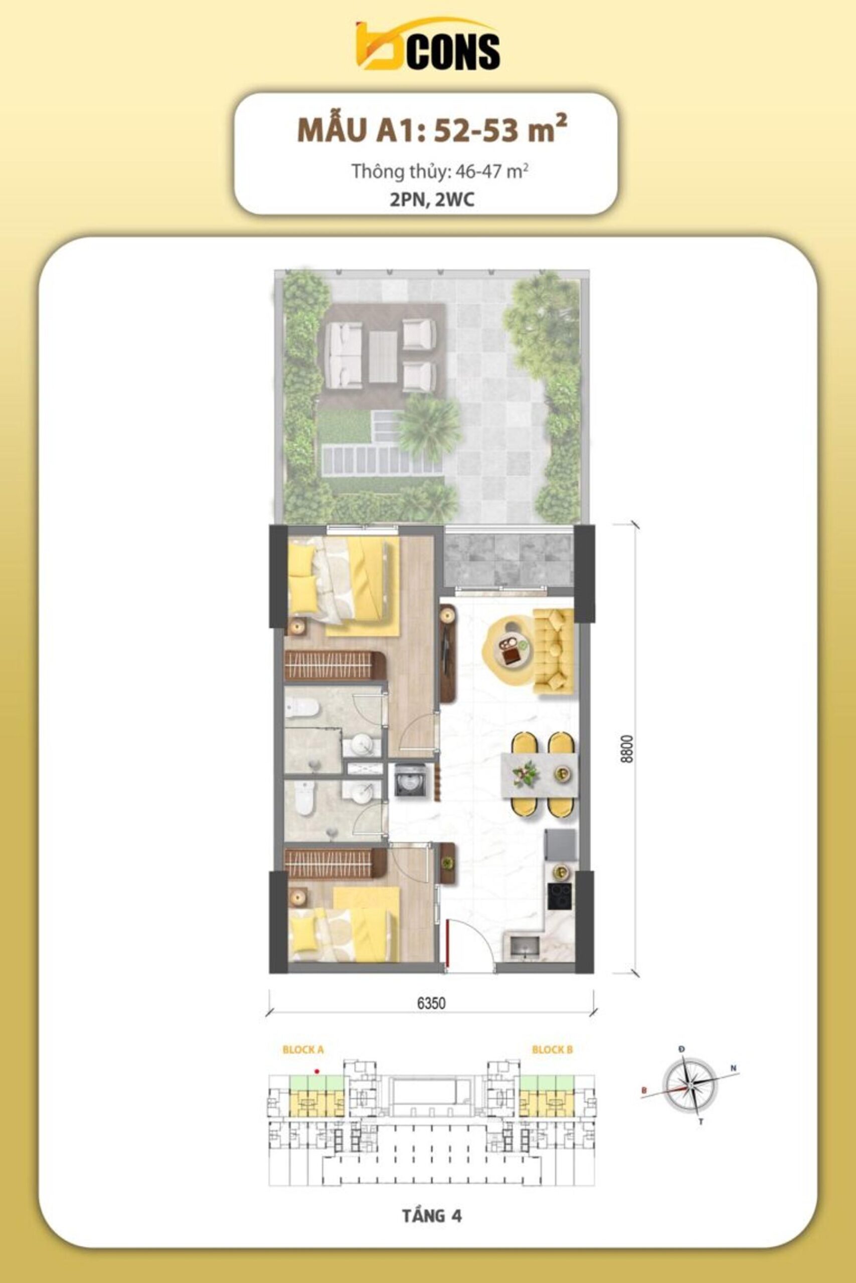 Dự án Mặt bằng & thiết kế Bcons Aria
