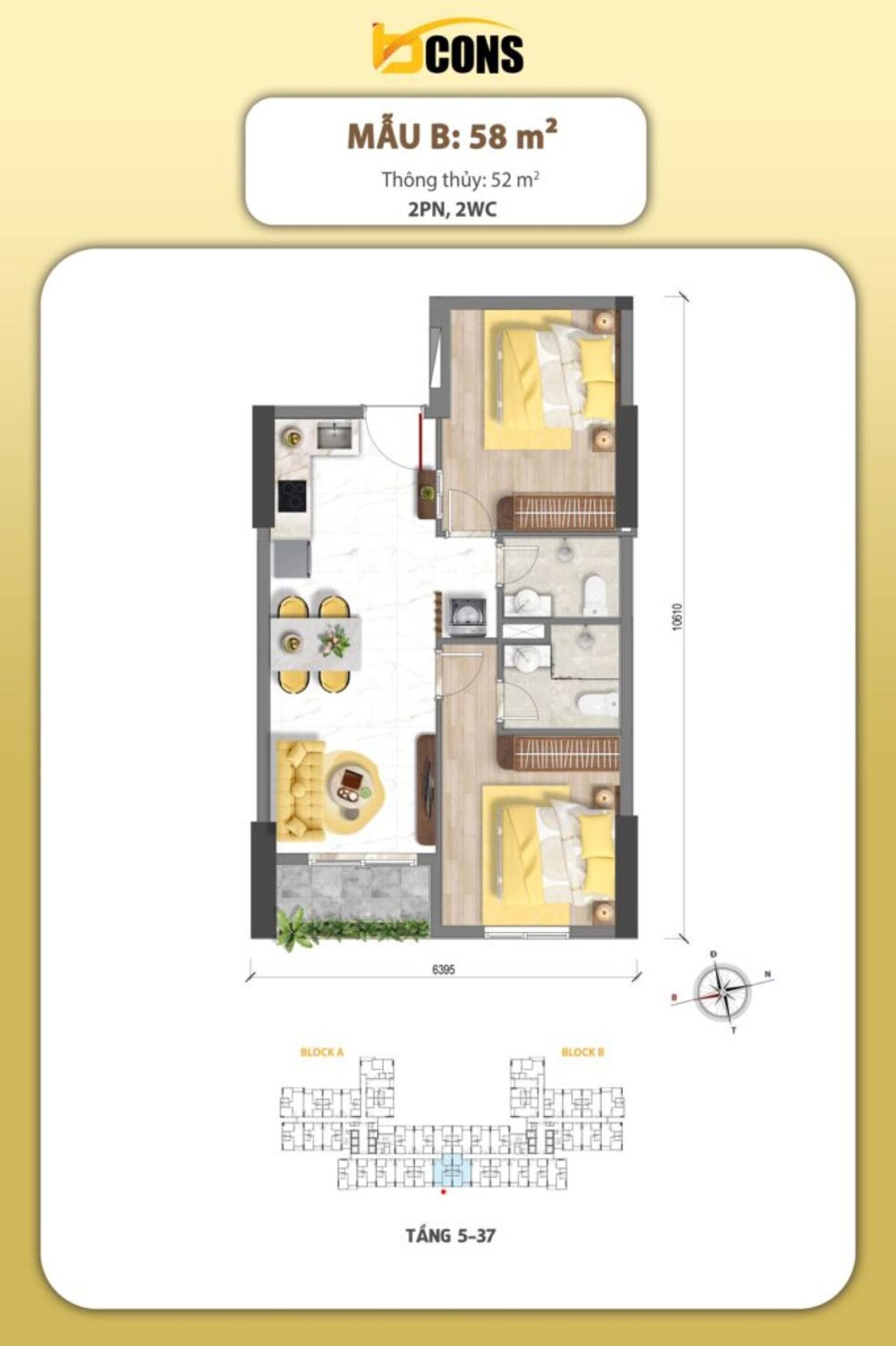 Dự án Mặt bằng & thiết kế Bcons Aria