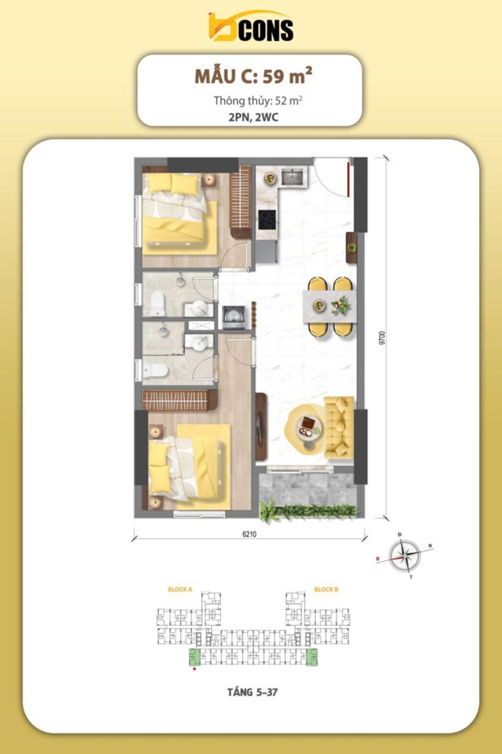 Dự án Mặt bằng & thiết kế Bcons Aria