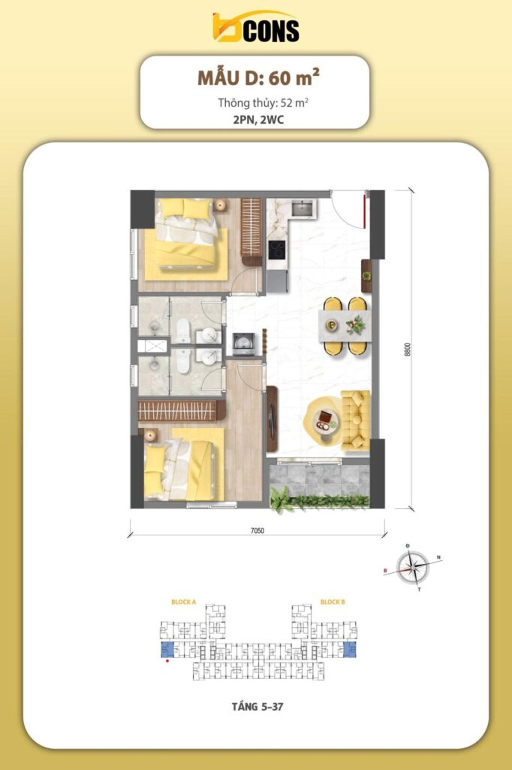 Dự án Mặt bằng & thiết kế Bcons Aria