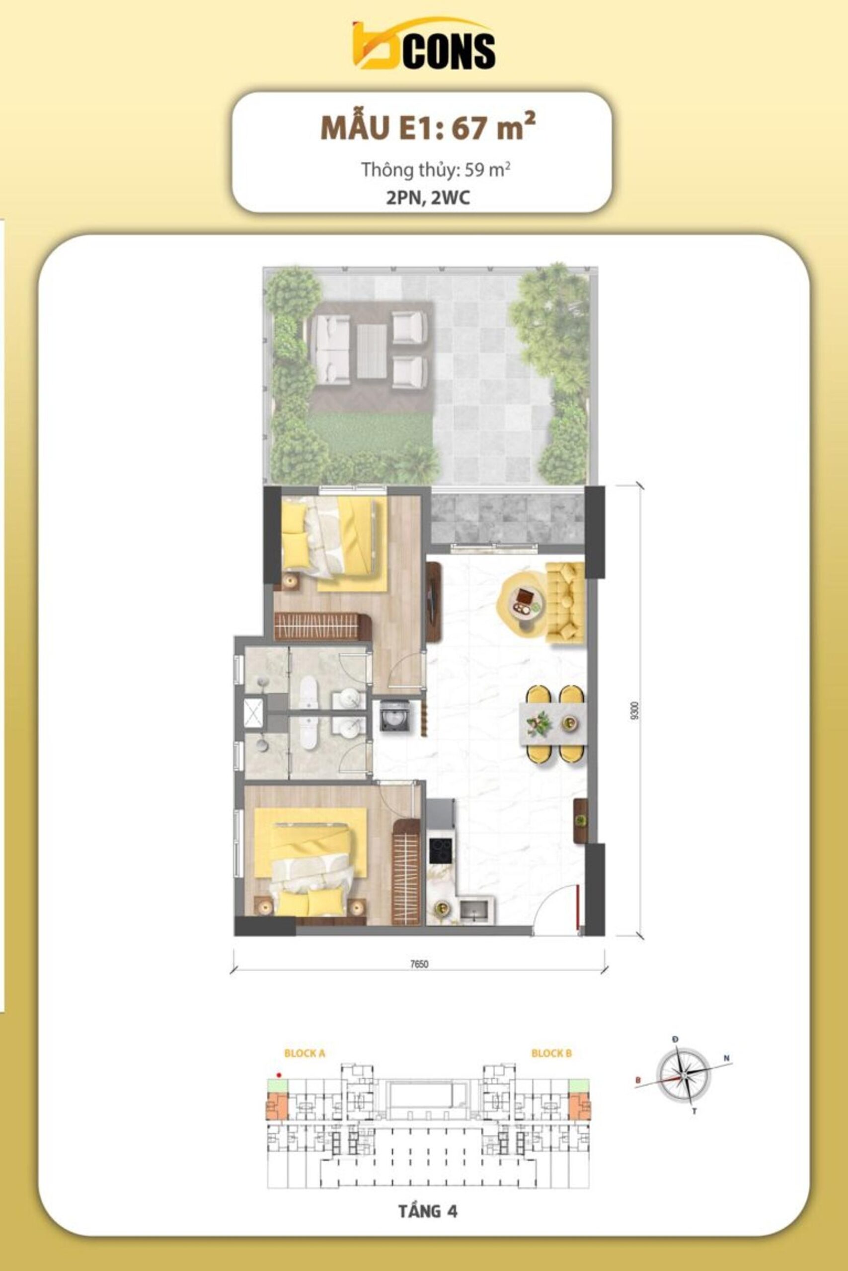 Dự án Mặt bằng & thiết kế Bcons Aria